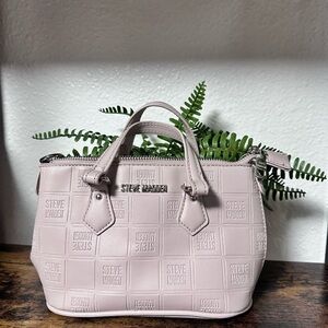 Steve Madden Pink Satchel with Textured Design